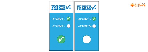 德宏溫度指示標簽 冷凍檢查 Thermolabels